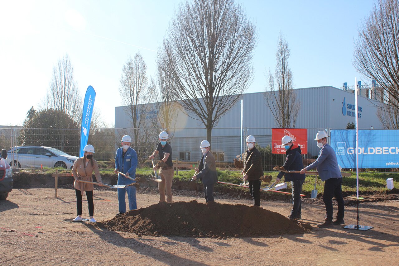 On 31 March 2021, Stockmeier Urethanes and the general contractor Goldbeck celebrated the symbolic ground-breaking ceremony at the Lemgo-Lieme site in Germany. (Source: Stockmeier Urethanes)