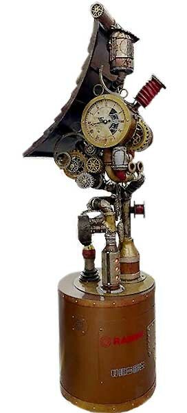 The clock structure was built with stainless steel aluminum, with Raku EP-2346/EH-2946 EP-2346/EH-2946 being used to create the texture on the outside. (Source: Rampf)