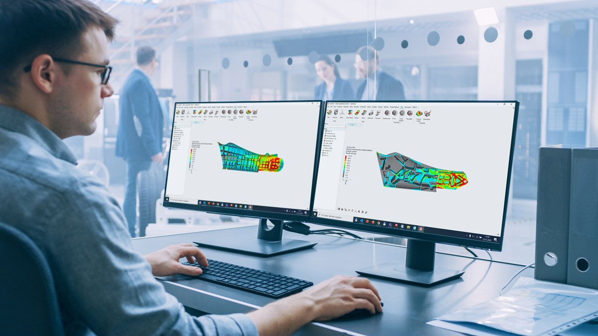 Topology optimisation for efficient material use and a holistic, consistent, and an open CAE environment for injection moulding and structural solvers create efficient CAE workflows. (Source: Altair)